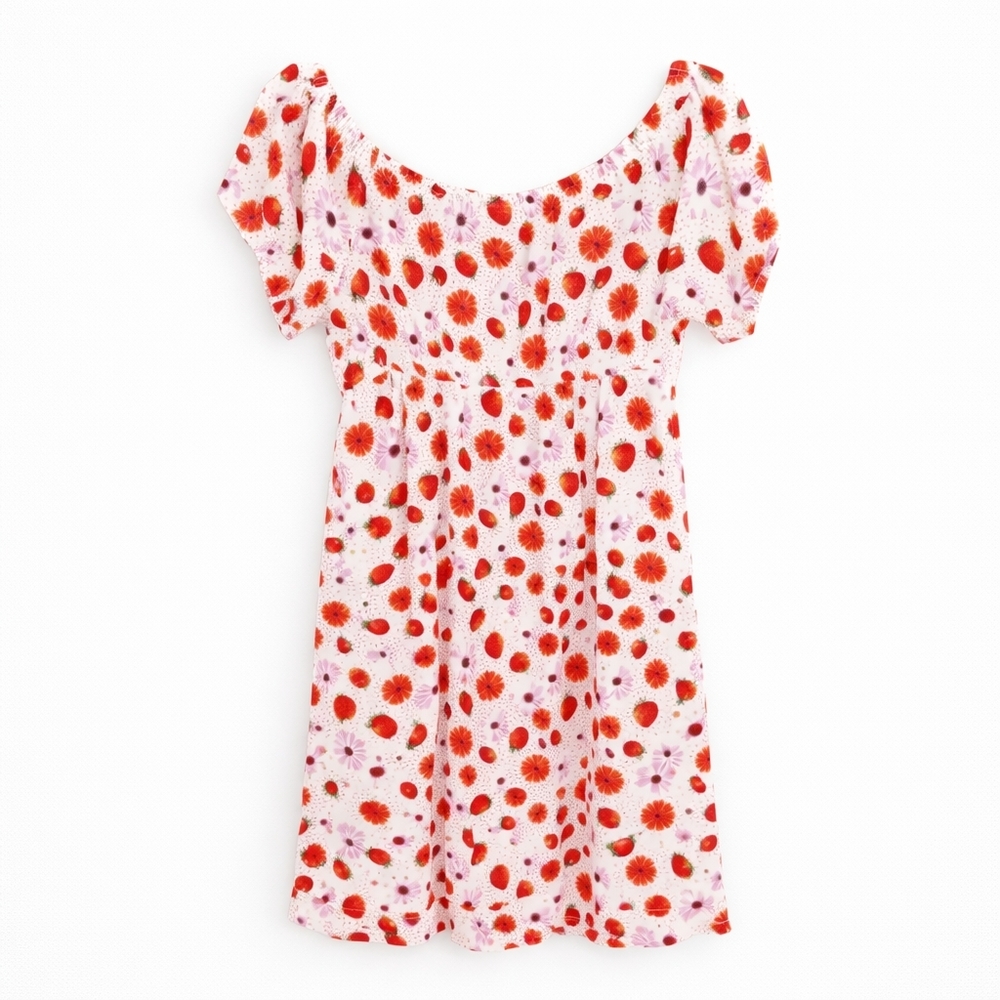 Torrid Retro Chic 1X Floral Pink Gauze Puff Sleeve Off Shoulder Midi Dress Pocke - Picture 13 of 16